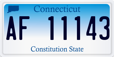 CT license plate AF11143