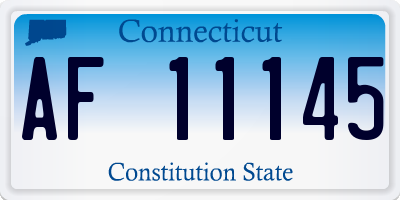 CT license plate AF11145
