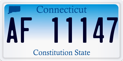 CT license plate AF11147