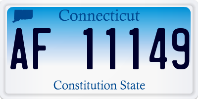 CT license plate AF11149