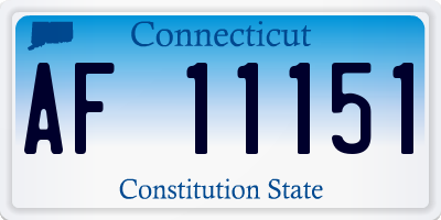 CT license plate AF11151