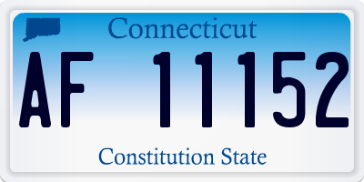 CT license plate AF11152