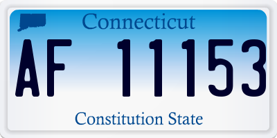 CT license plate AF11153