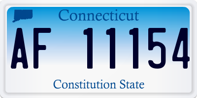 CT license plate AF11154