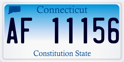CT license plate AF11156