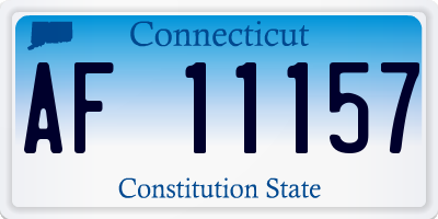 CT license plate AF11157