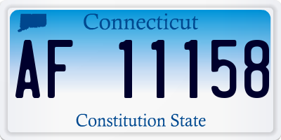 CT license plate AF11158