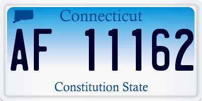CT license plate AF11162