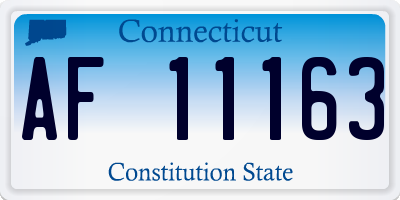 CT license plate AF11163