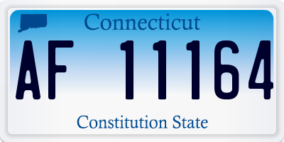 CT license plate AF11164