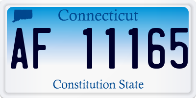 CT license plate AF11165