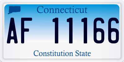 CT license plate AF11166