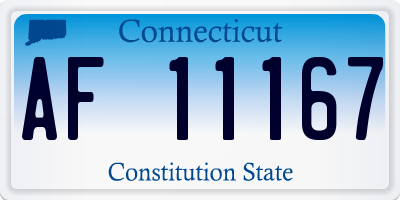 CT license plate AF11167