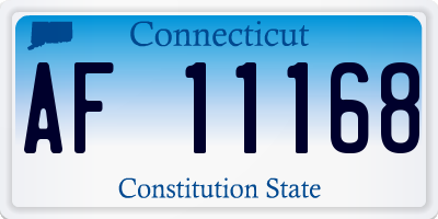 CT license plate AF11168