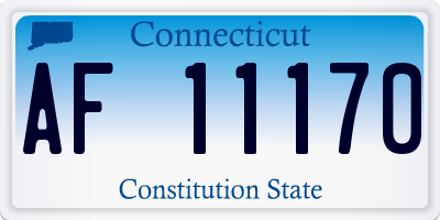 CT license plate AF11170