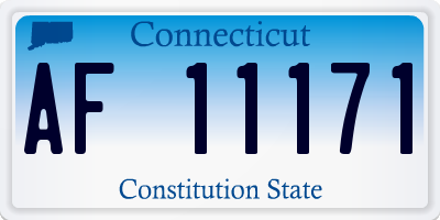 CT license plate AF11171