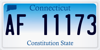 CT license plate AF11173