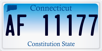 CT license plate AF11177