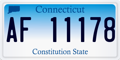 CT license plate AF11178