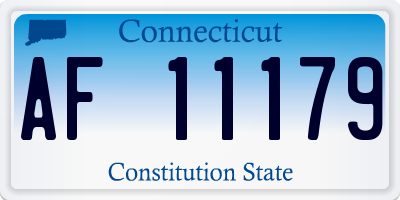 CT license plate AF11179