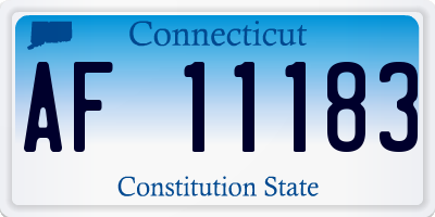 CT license plate AF11183
