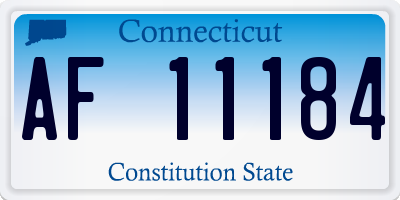 CT license plate AF11184