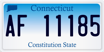 CT license plate AF11185