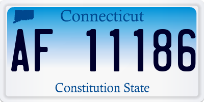 CT license plate AF11186
