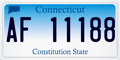 CT license plate AF11188
