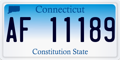 CT license plate AF11189