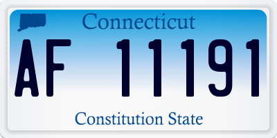 CT license plate AF11191