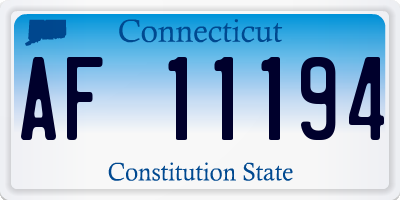 CT license plate AF11194