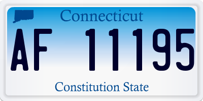 CT license plate AF11195