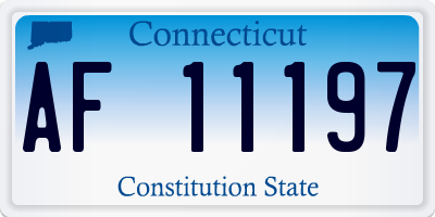CT license plate AF11197