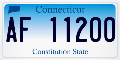 CT license plate AF11200