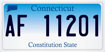 CT license plate AF11201