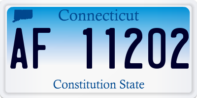 CT license plate AF11202