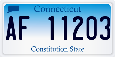 CT license plate AF11203