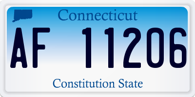 CT license plate AF11206
