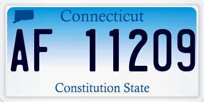 CT license plate AF11209