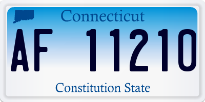 CT license plate AF11210