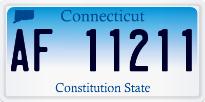 CT license plate AF11211