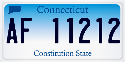 CT license plate AF11212