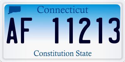 CT license plate AF11213