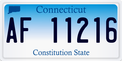 CT license plate AF11216