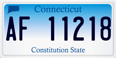 CT license plate AF11218