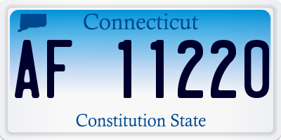 CT license plate AF11220