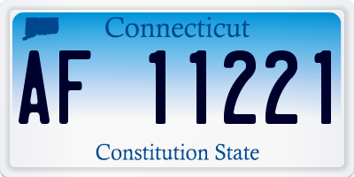 CT license plate AF11221