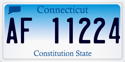 CT license plate AF11224