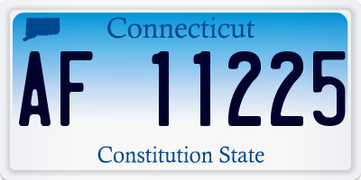 CT license plate AF11225